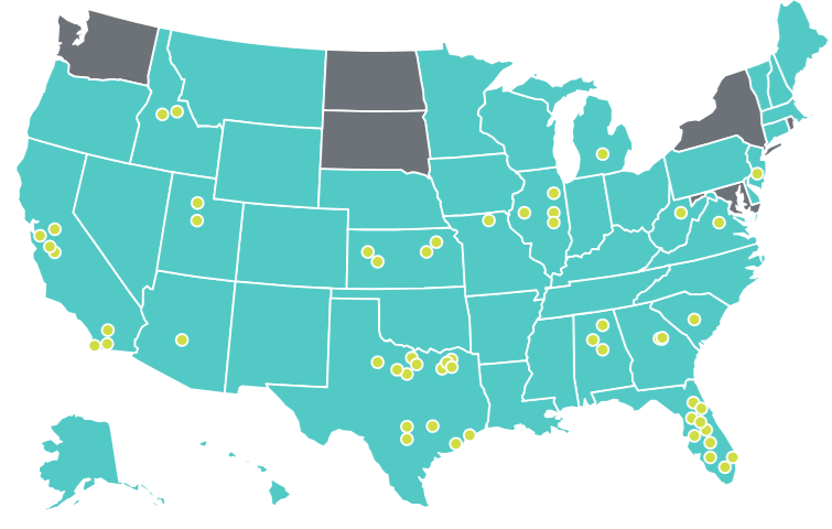 BODYBAR Franchise Territory Map